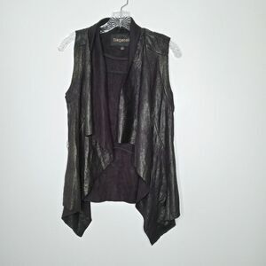 Bagatelle black waterfall vest size small